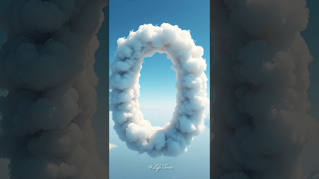 0 to 9 Cloud Numbers Count Up in the Sky ☁️ | Learn with Voice #countup #timer #shorts