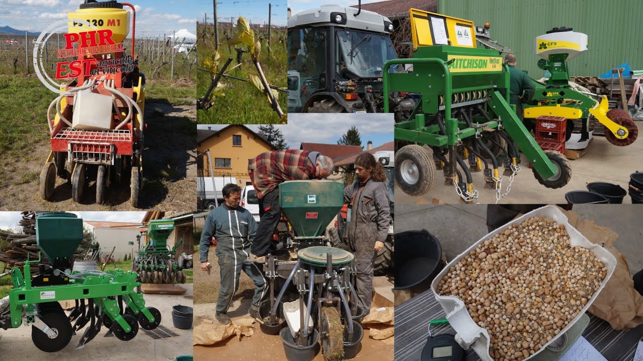 Démo de semis direct de couverts végétaux en viticulture