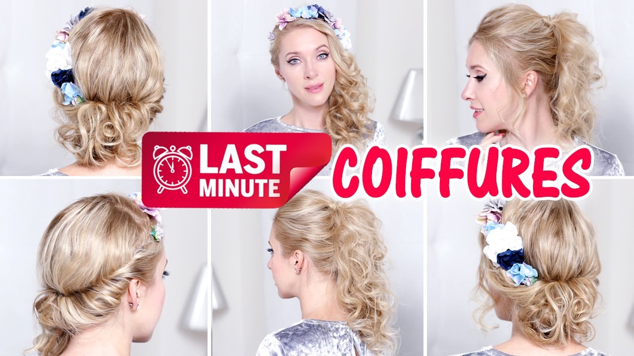 Coiffures EXPRESS de fêtes, réveillon, jour de l'an ★ Tuto chignon facile et rapide, cheveux mi long