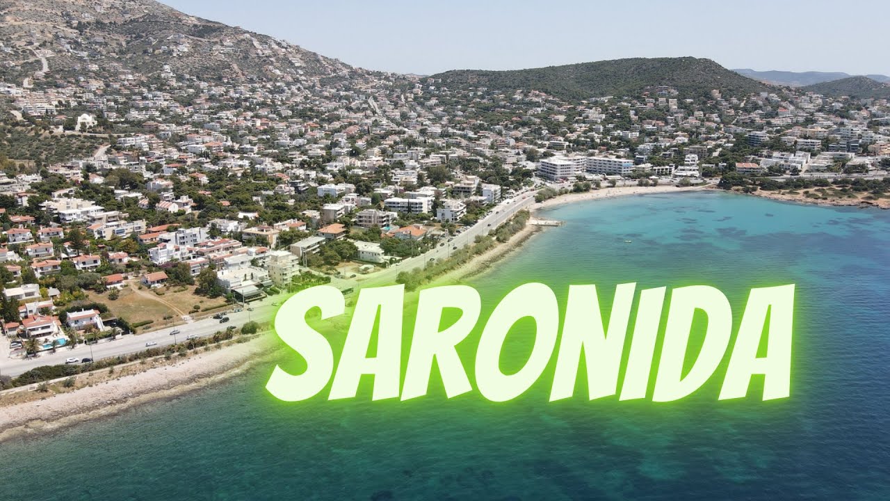 Saronida beach/Saronikos sea/Attica Greece/dji aerial shots/FHD/Παραλία Σαρωνίδας