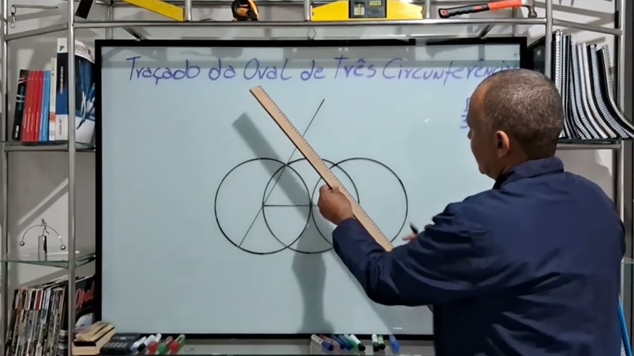 # Aula 31 # Curso de Caldeiraria Básico Gratuito-Traçado da Oval de Três Circunferências.