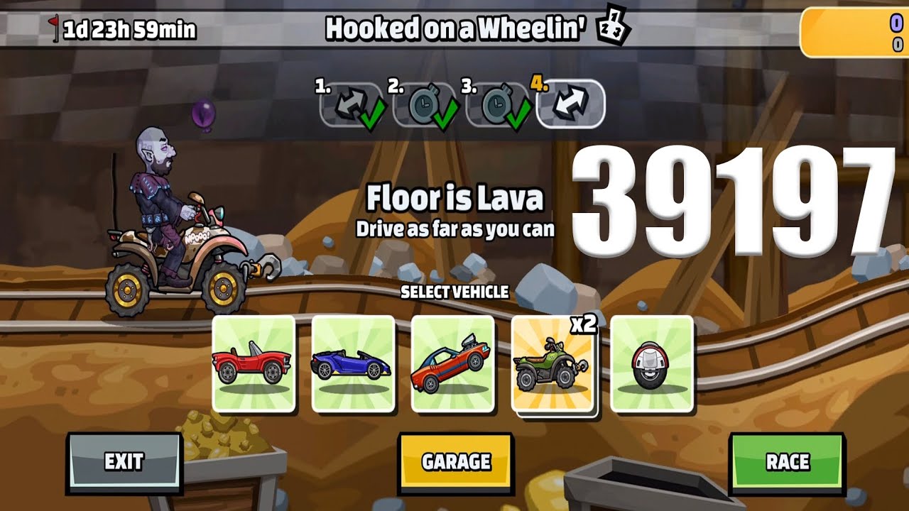 Hill Climb Racing 2 - HOW TO 39197 POINTS in New Team Event Hooked on a Wheelin'