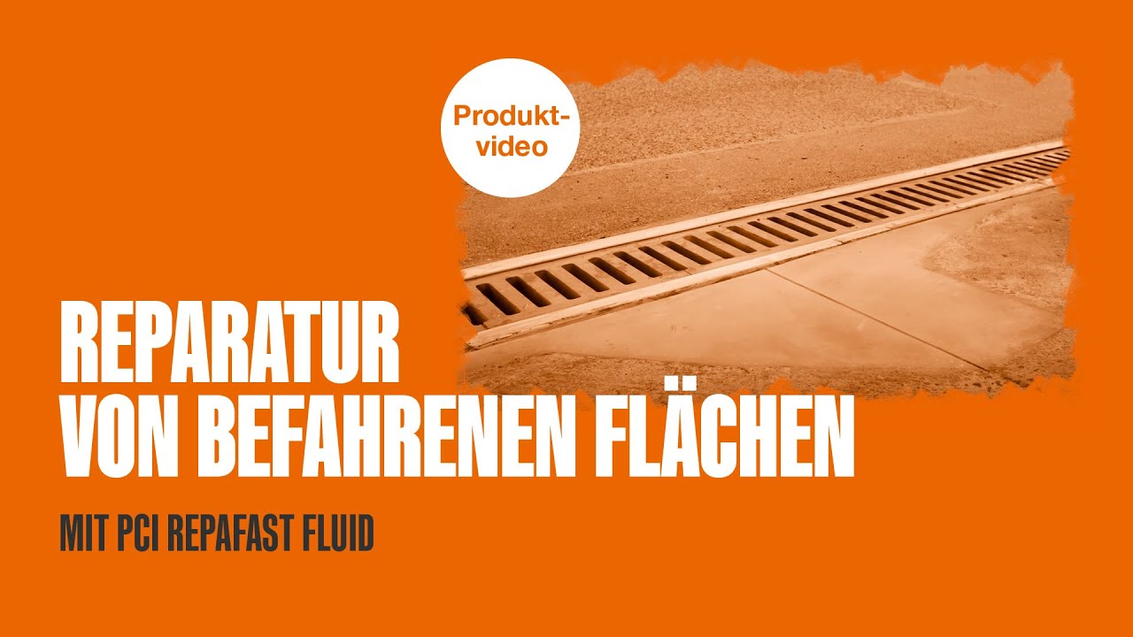 Reparatur von befahrenen Flächen mit PCI Repafast Fluid