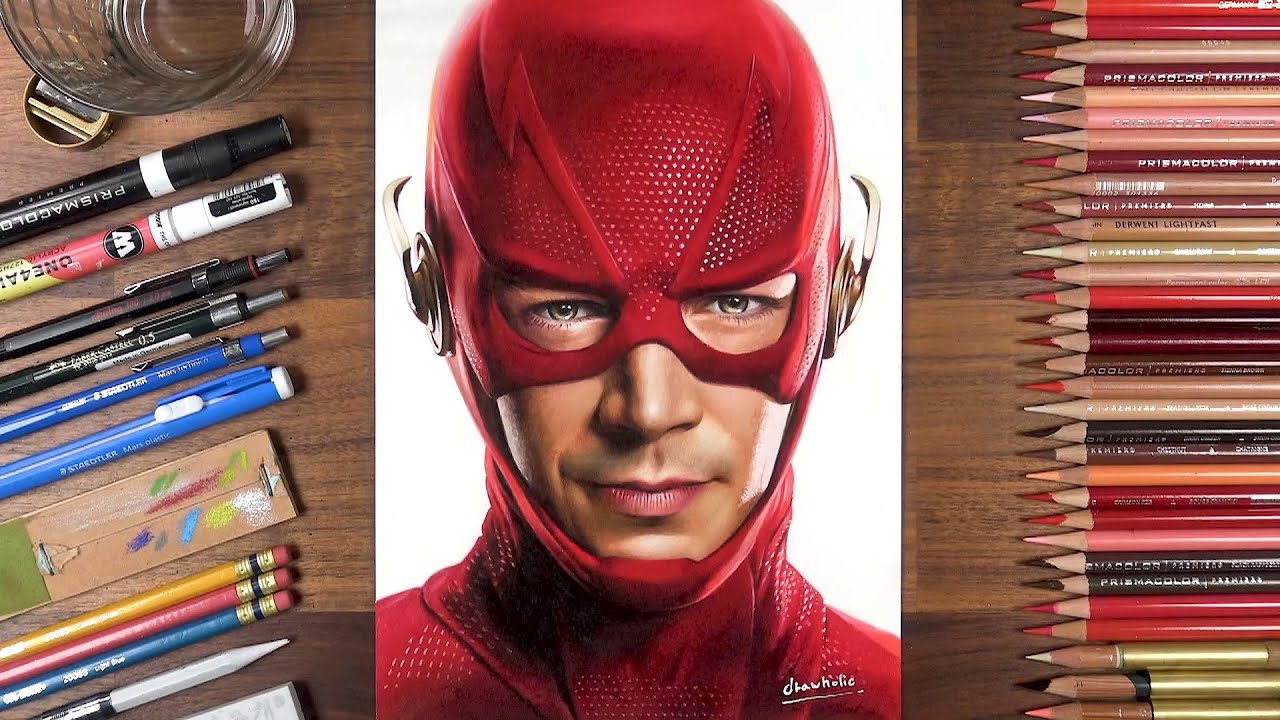 Drawing The Flash (Grant Gustin) | drawholic