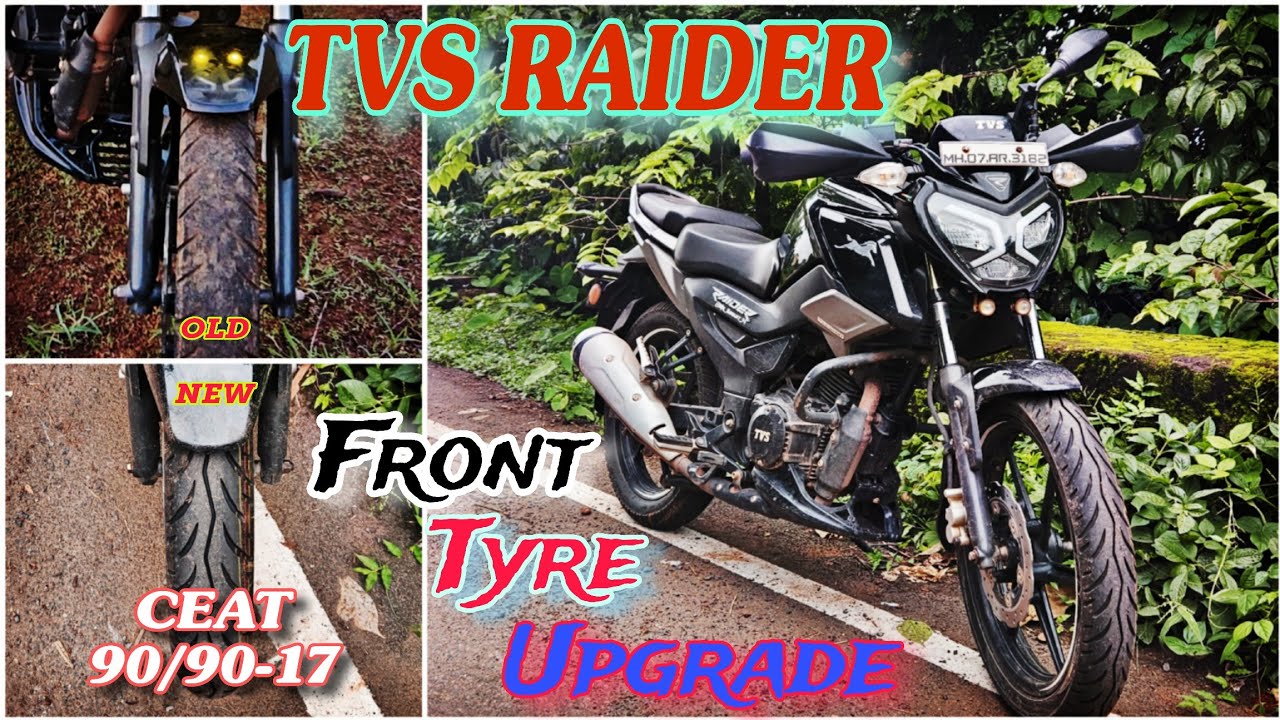 TVS raider front tyre upgrade | 90/90-17 CEAT | Better Grip, Control & Style