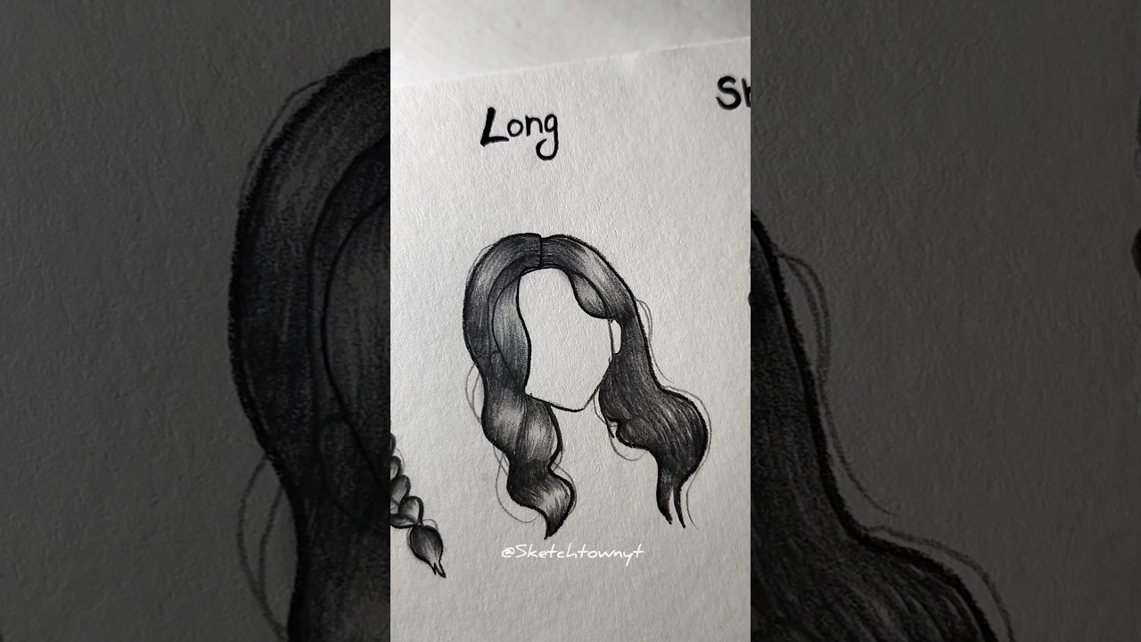 Hair drawing Braid,long,Short #howtodraw #art #drawing #artist #shorts