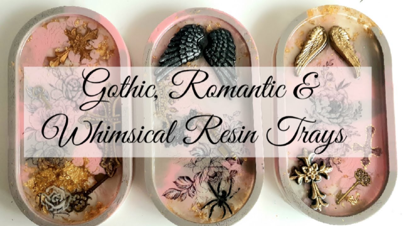 Epoxy Resin Gothic, Romantic and Whimsical Halloween trays