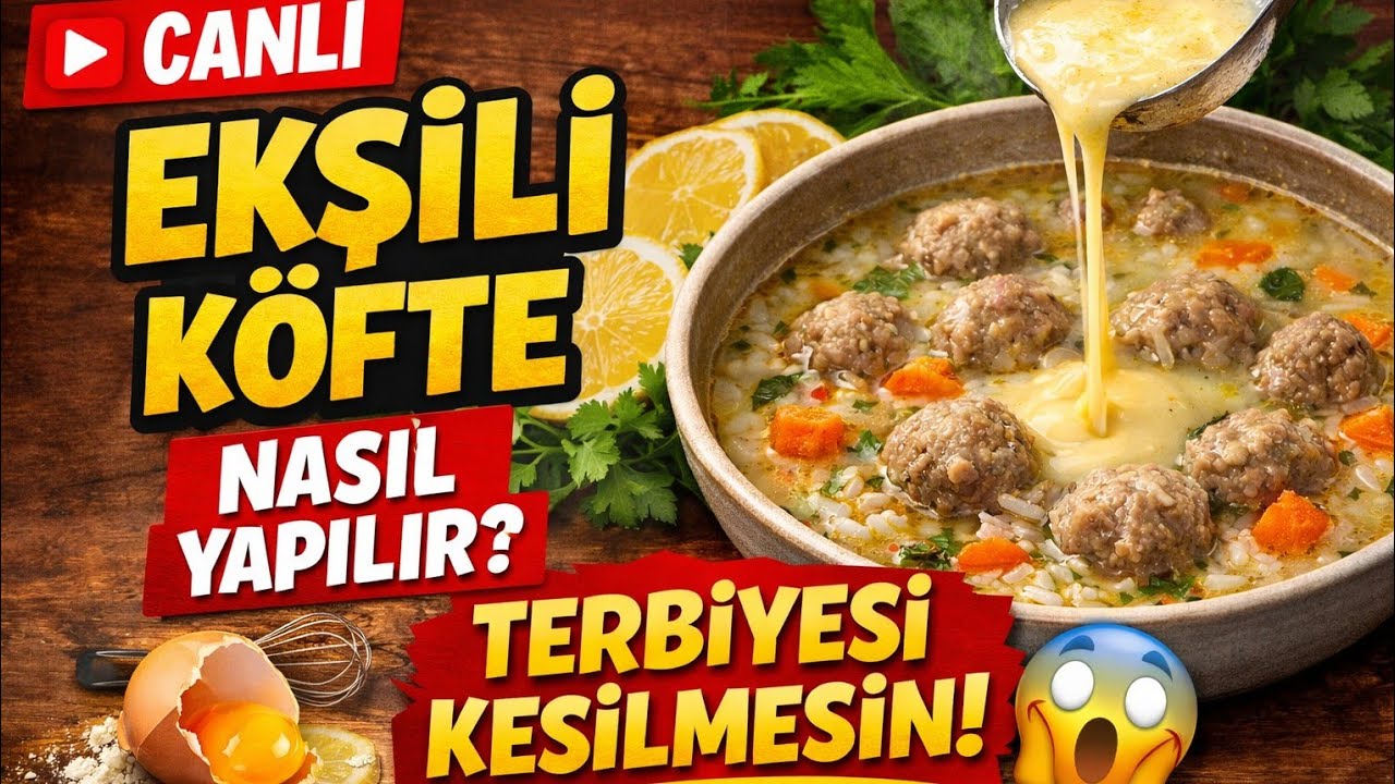 CANLI 🔴 Terbiyeli Ekşili Sulu Köfte Nasıl Yapılır? Hollanda’dan MUTFAK Yayını