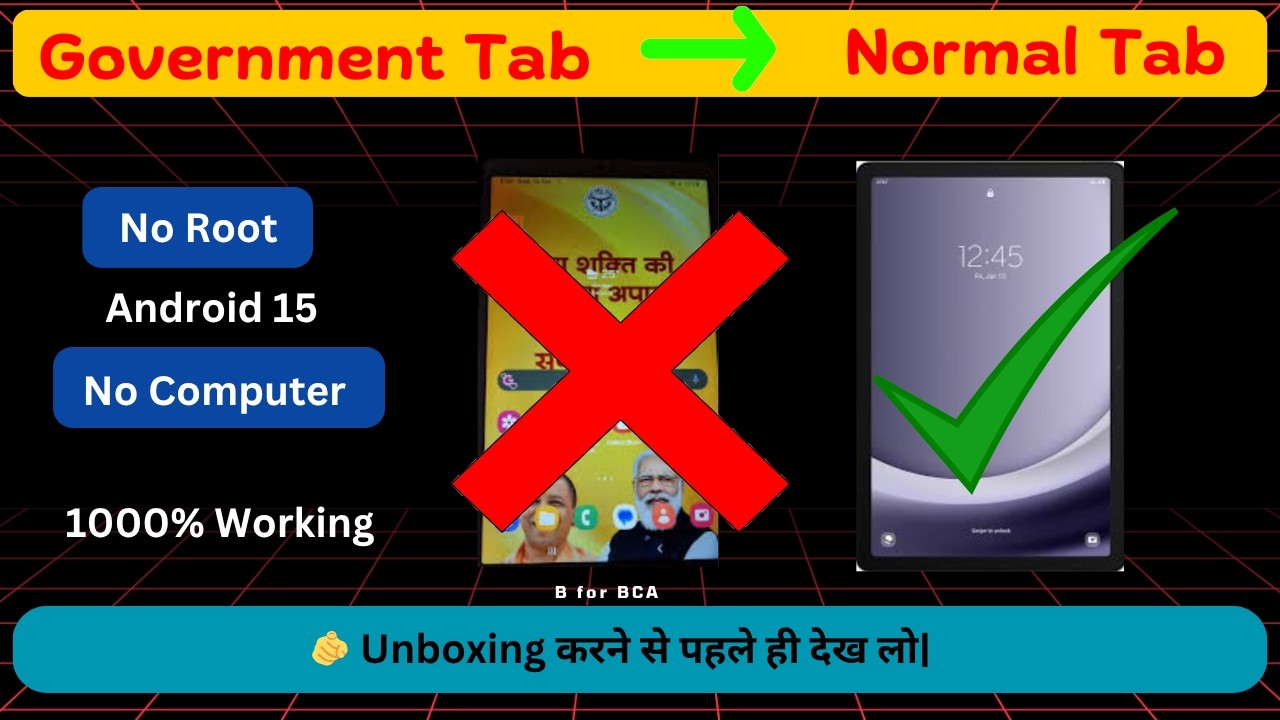 How to Remove Modi-Yogi Wallpaper from Government Tablet (Samsung Galaxy Tab A9) 