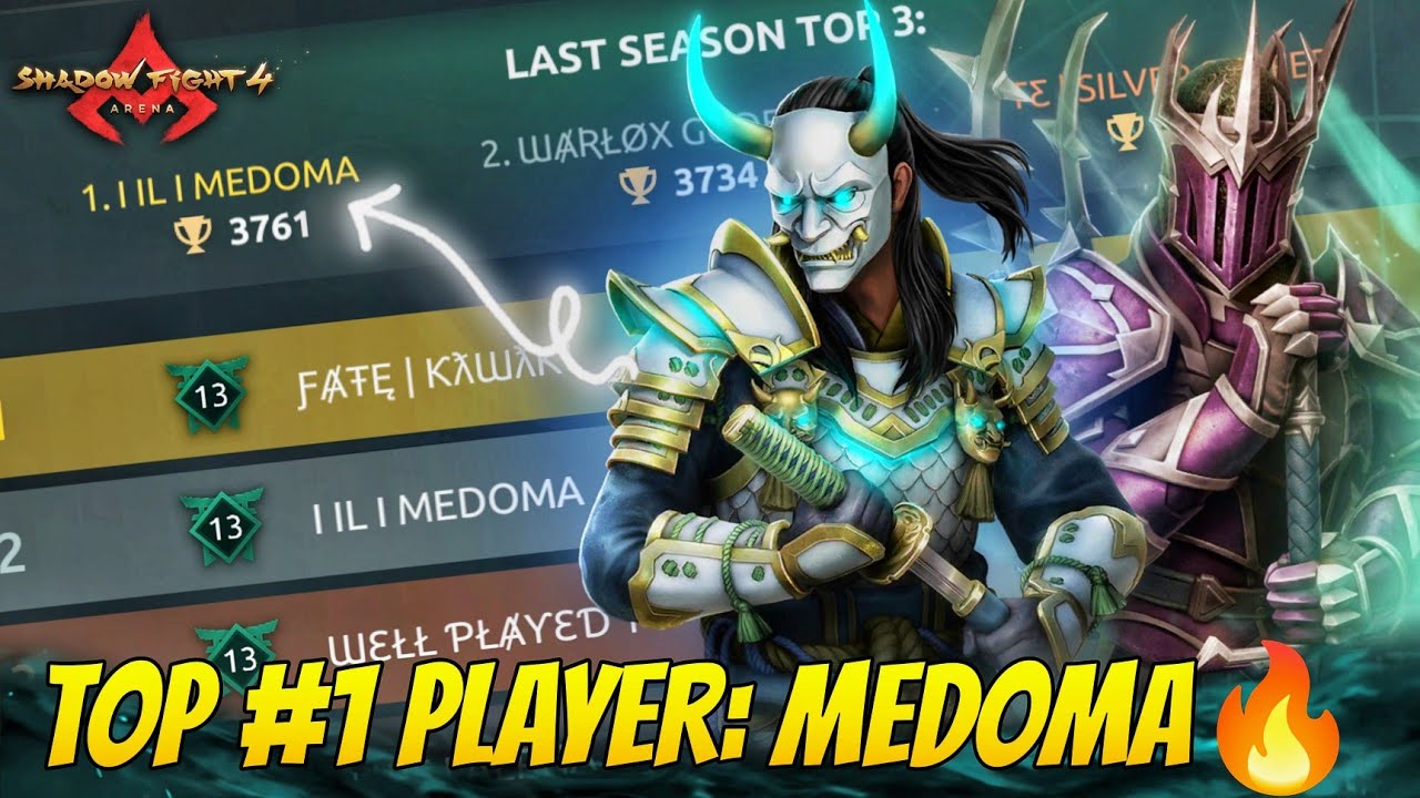 Facing Strongest Top #1 Player: MEDOMA 💀🔥 Intense Matches ⚔️ | Shadow Fight 4: Arena #shadowfight4