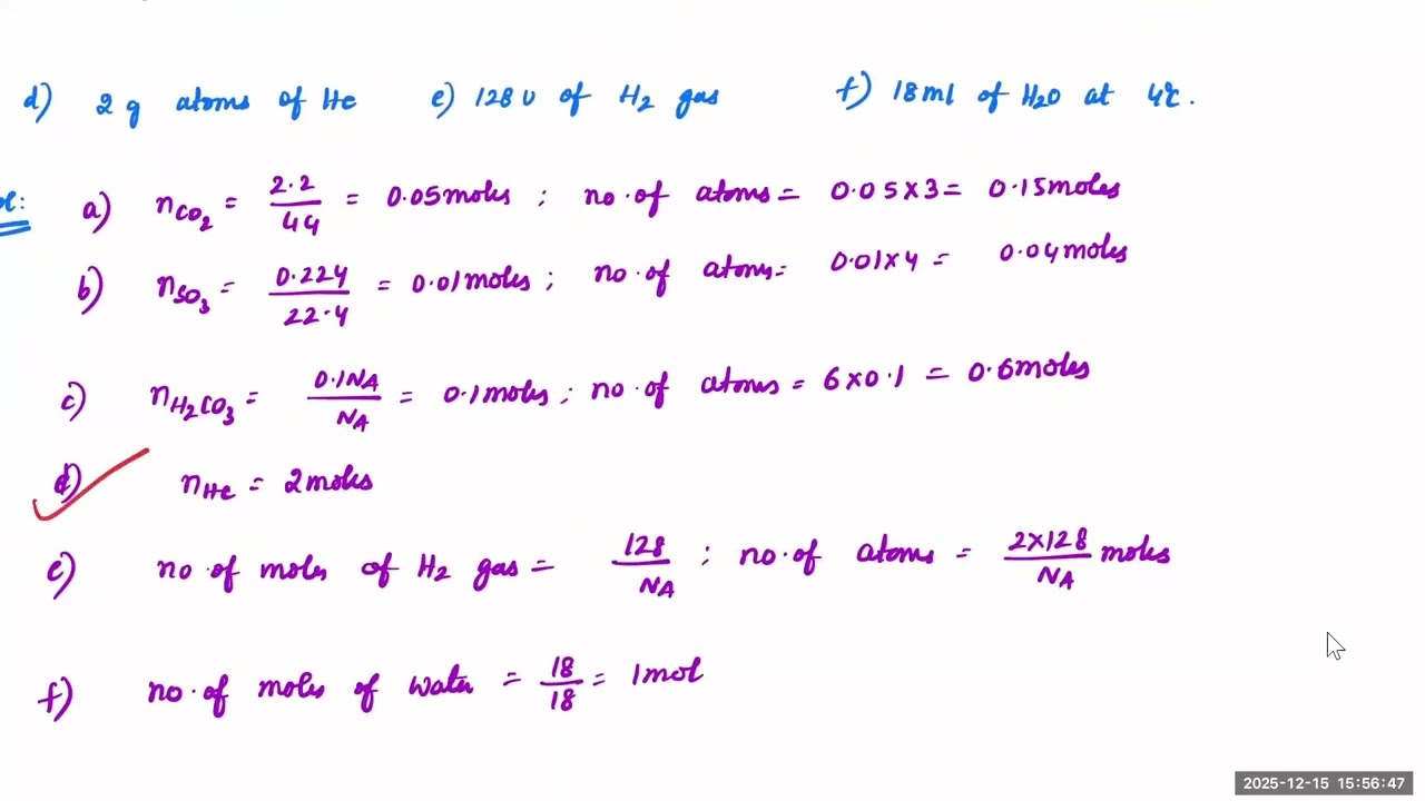 Mole Concept - Lec 2 (Part I)