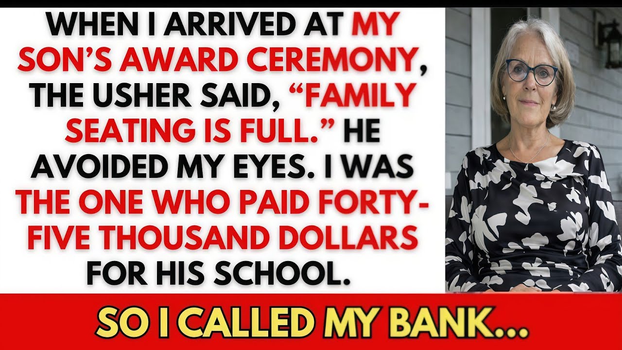 When I Arrived at My Son's Award Ceremony, The Usher Said: 