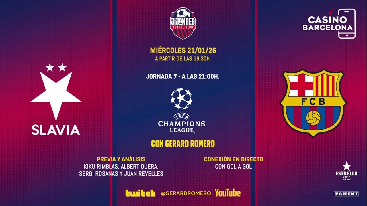 EN VIVO! REACCIÓN AL SLAVIA DE PRAGA - BARÇA DE LA CHAMPIONS LEAGUE EN EL CASINO BARCELONA