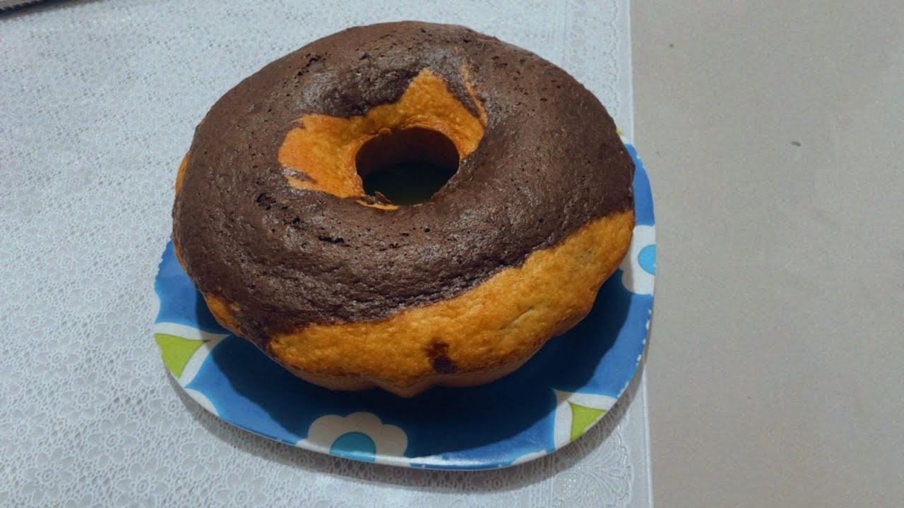 bolo mesclado de laranja com chocolate de liquidificador 😋
