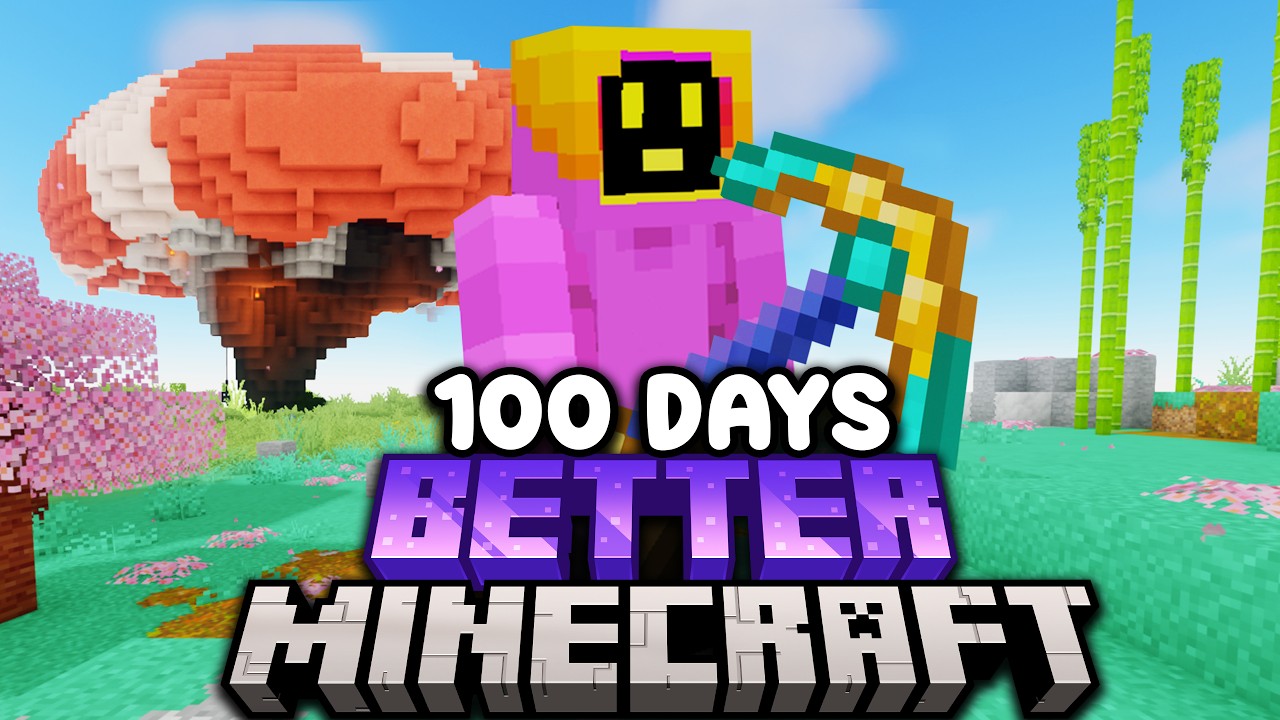 I Survived 100 Days In BETTER Minecraft Hardcore (Full Movie)
