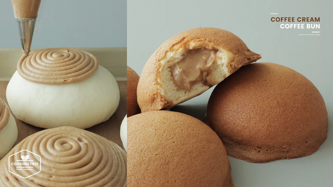 커피 크림 모카번 만들기 : Coffee Cream Coffee Bun (Paparoti, Roti Boy) Recipe | Cooking tree