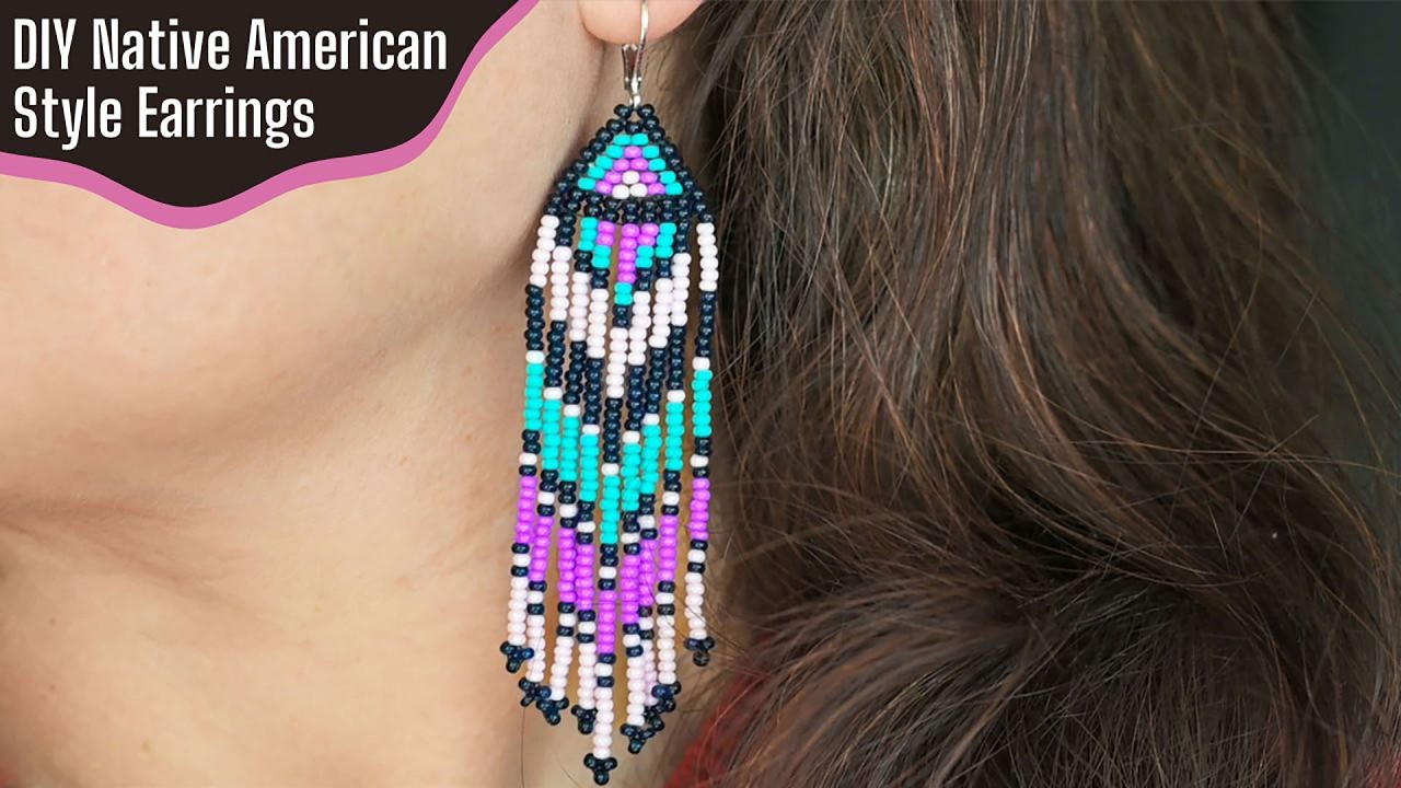 NEW! Native American Style Beaded Earrings - EASY Tutorial
