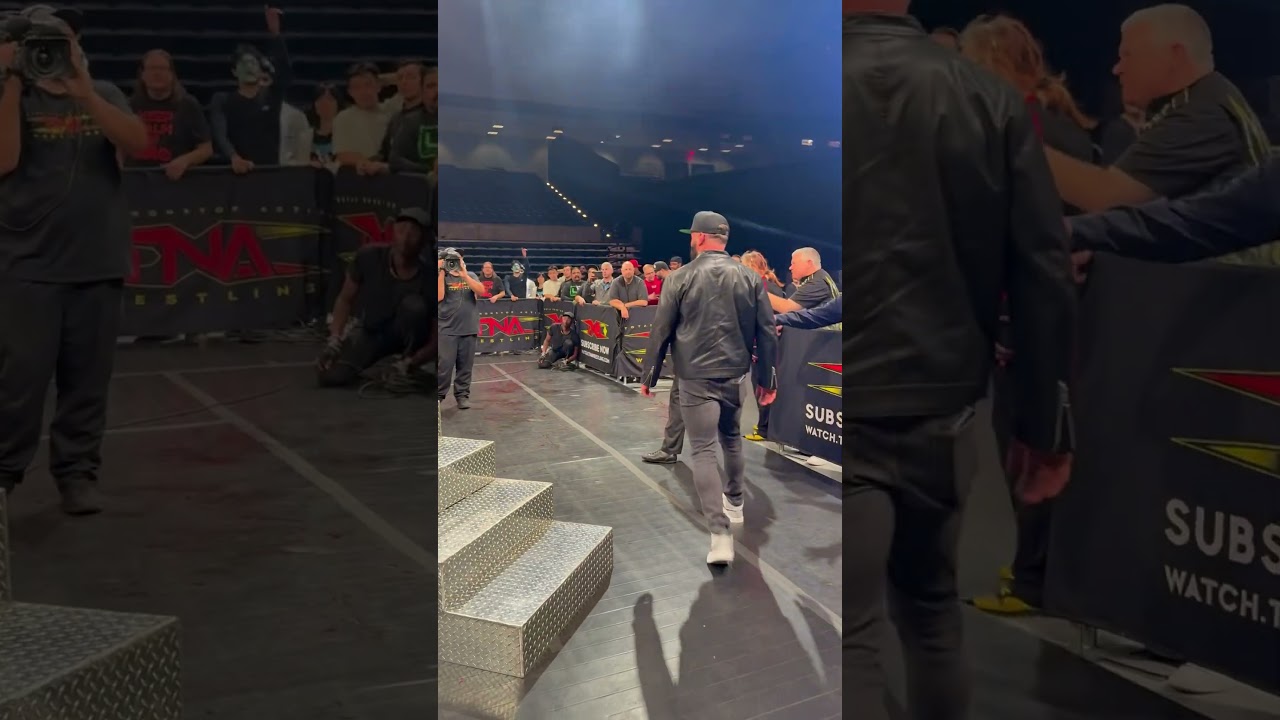 Steve Maclin celebrates after defending title in bloody dog collar match 