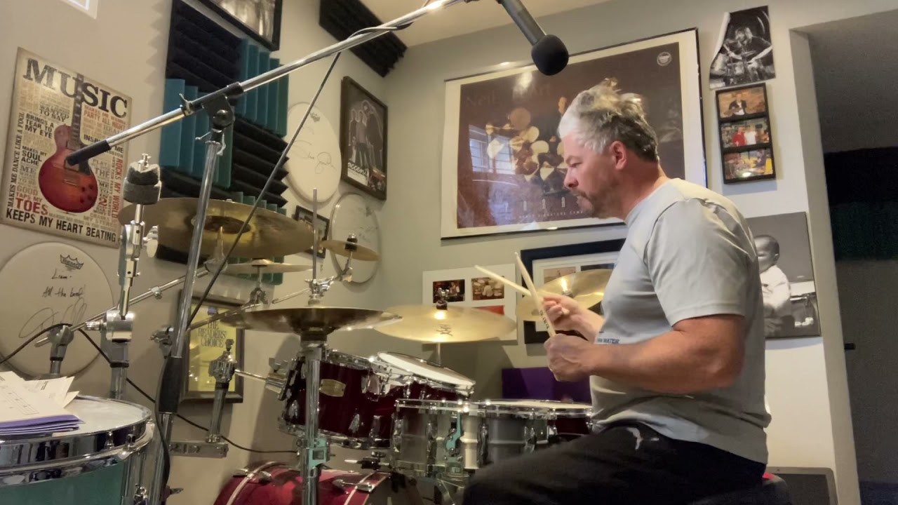 The Texas shuffle groove ( done Chris Layton of Stevie Ray Vaughan with a rub style) part 2 of 2