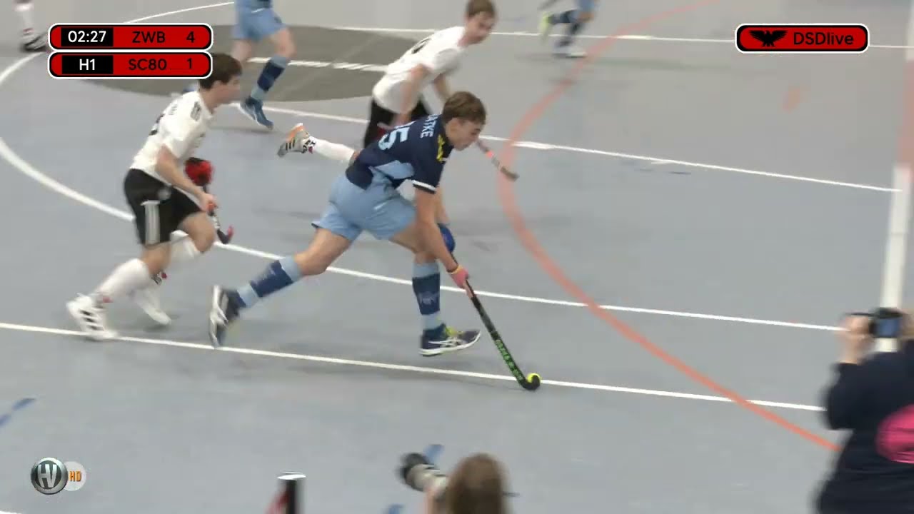 6.Spiel Gr.A DM-Hallenhockey m U18 Zehlendorfer Wespen vs. SC Frankfurt 1880 24.02.2024 Livestream