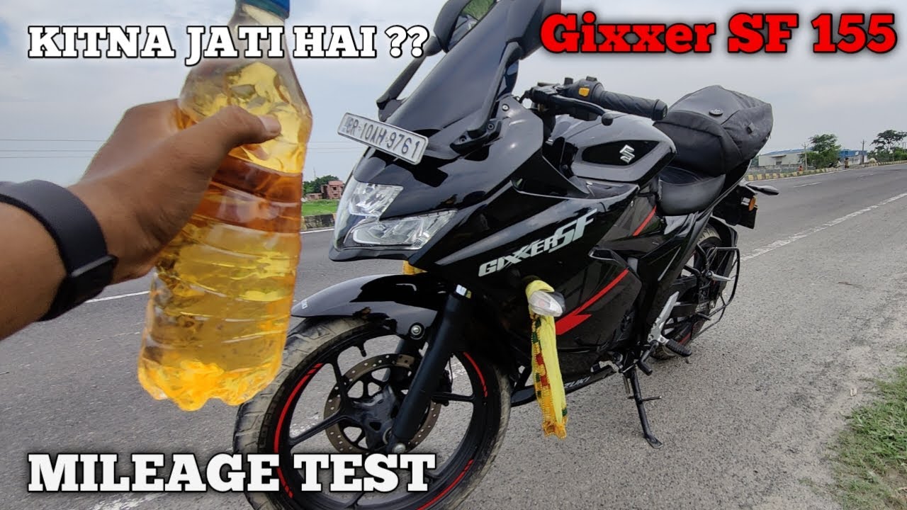 SUZUKI Gixxer sf 155cc  real 1 litre Mileage TEST #suzuki #gixxer155 #mileagetest #Aryanjaiswal01
