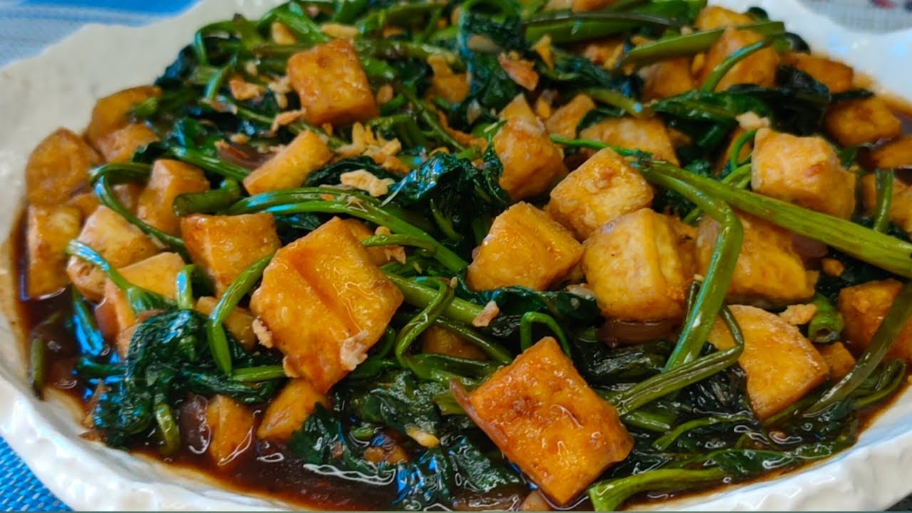 Napakasarap pala ang ganitong pagkakaluto ng Tokwa at Kangkong di mo mapigilang mapaextra rice!