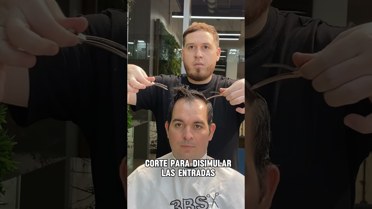 Corte para disimular las entradas #cortedepelo #cortedecabello #comparte