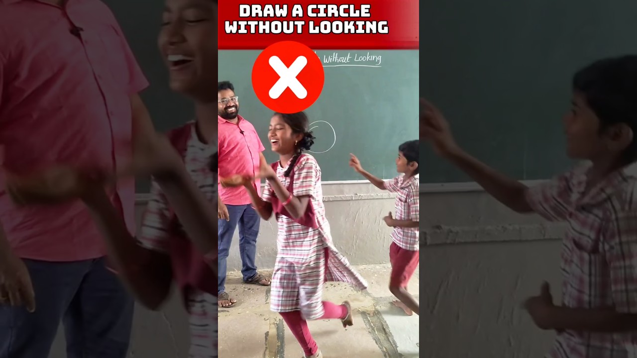 Draw a circle without looking / innovative ideas #education #maths #school #youtubeshorts