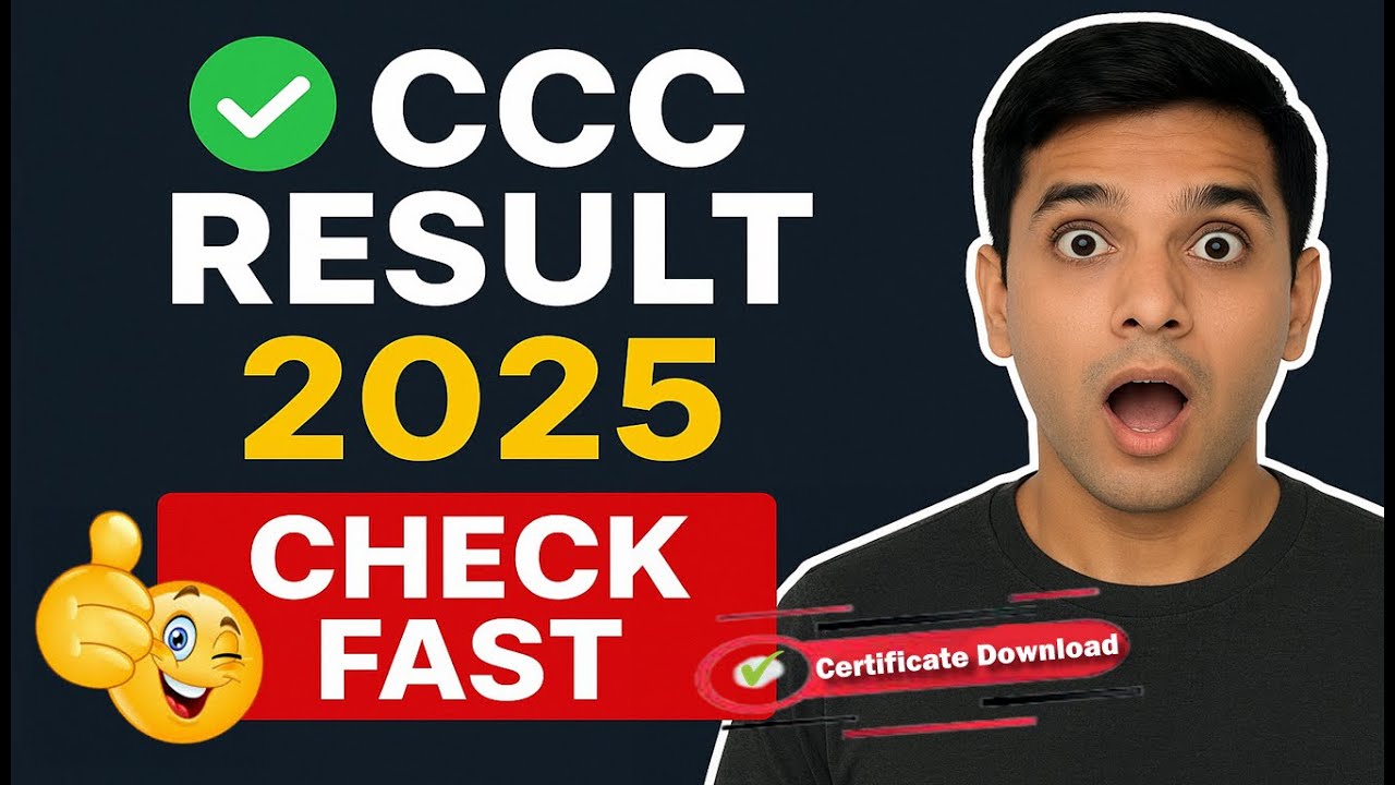 🔥 CCC Result 2025 Out | CCC Result 2025 Check Now | Direct Link | CCC Certificate Download Live