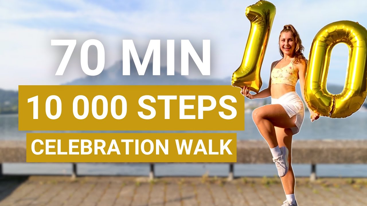70 MIN 10 000 STEPS WORKOUT | 10k for 10k celebration walking dance workout, full body & no jumping