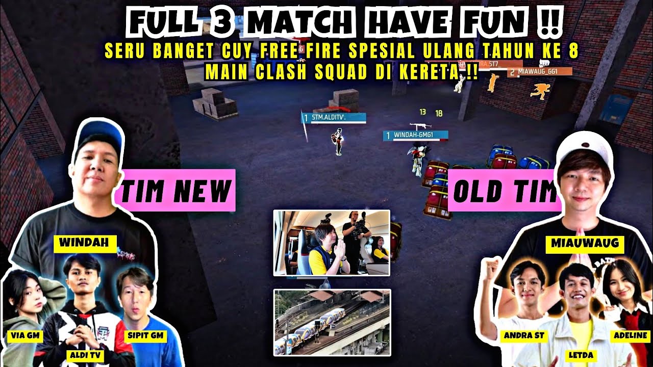FULL MATCH‼️Tim Windah VS Tim Miawaug MODE CLAS SQUAD Free Fire 8th Anniversary