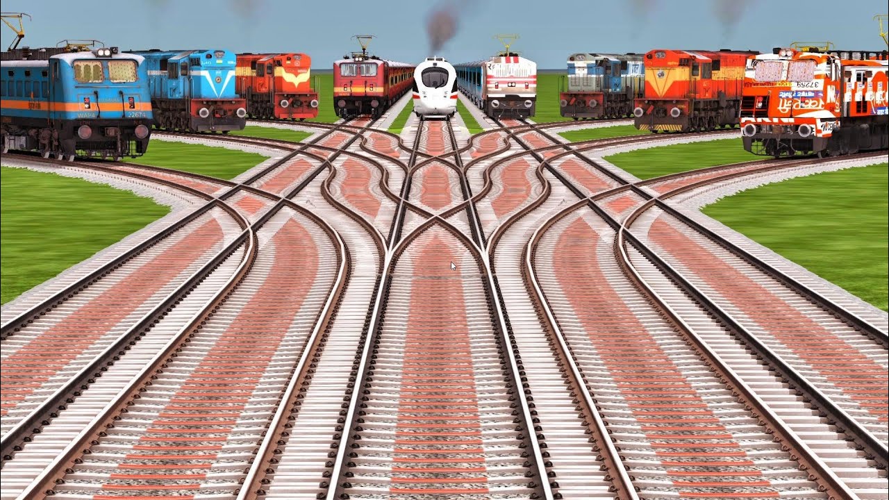 ⚠️ Train Passing Impossible Railroad Crossing | Simulator Test