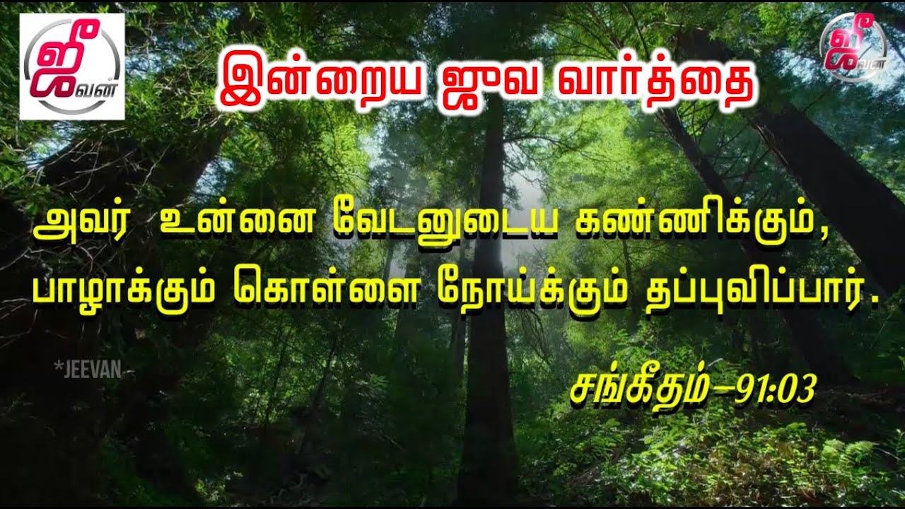 அவர் நம்மை தப்புவிக்கிற தேவன் |Today's bible words |Tamil Bible Verse |covid-19