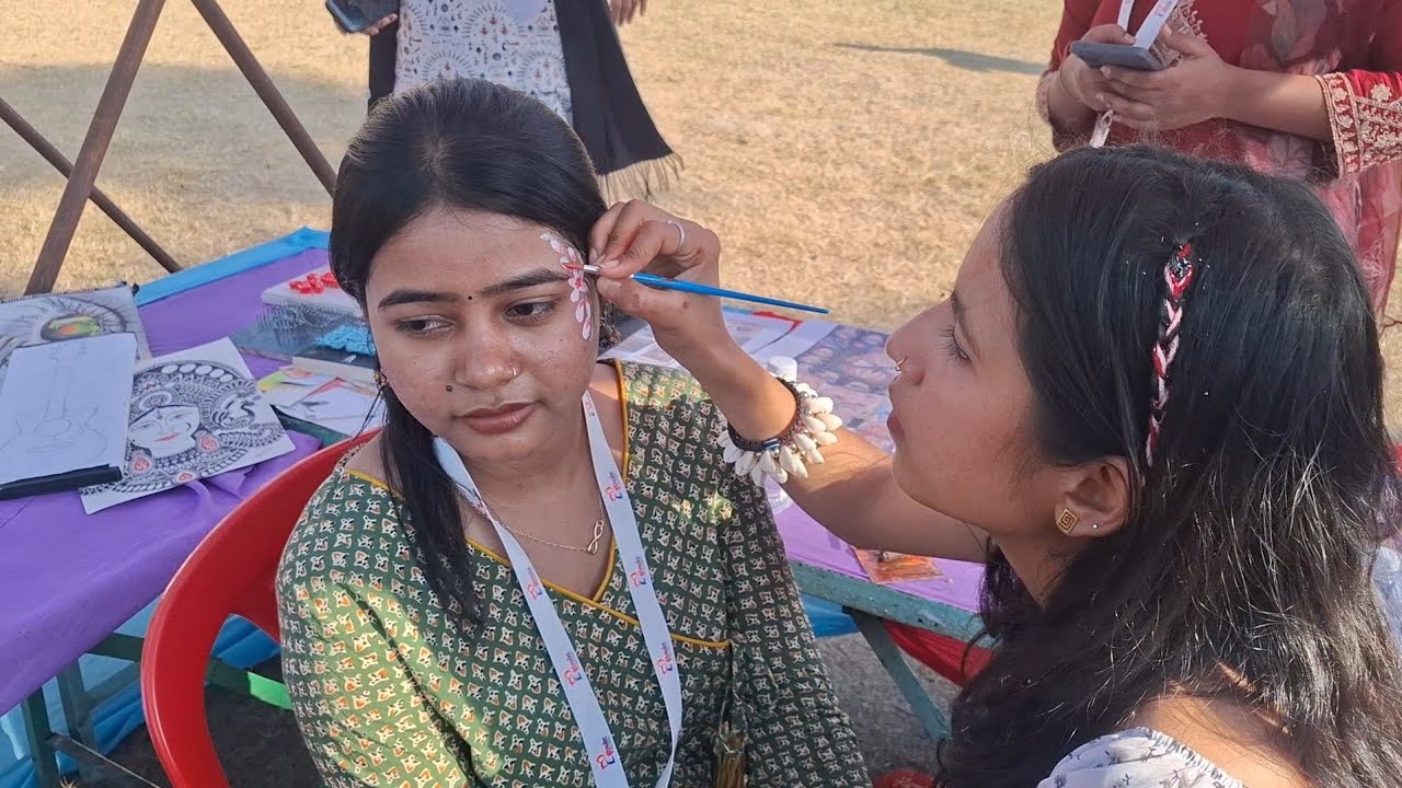 Itne logo ki face painting kari 😌 ||Bundelkhand literature festival ,day -2 🥰