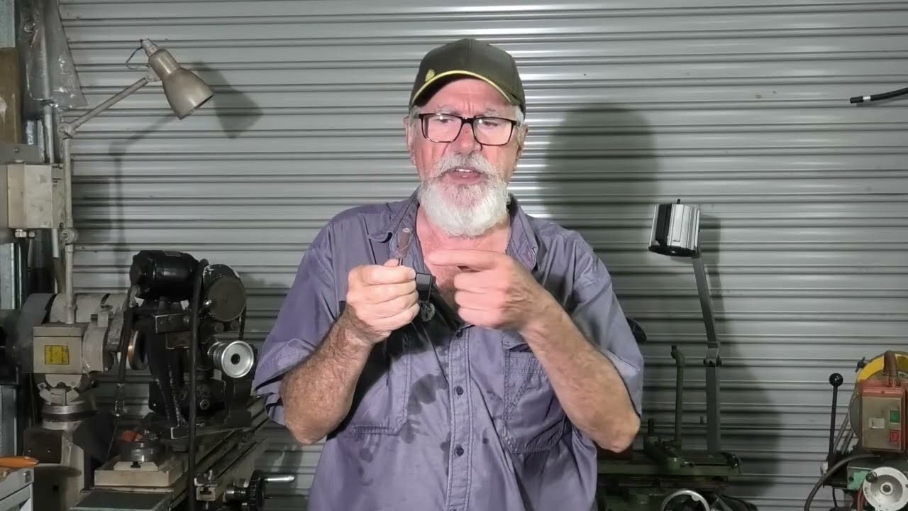 Grinding taps with sparks.