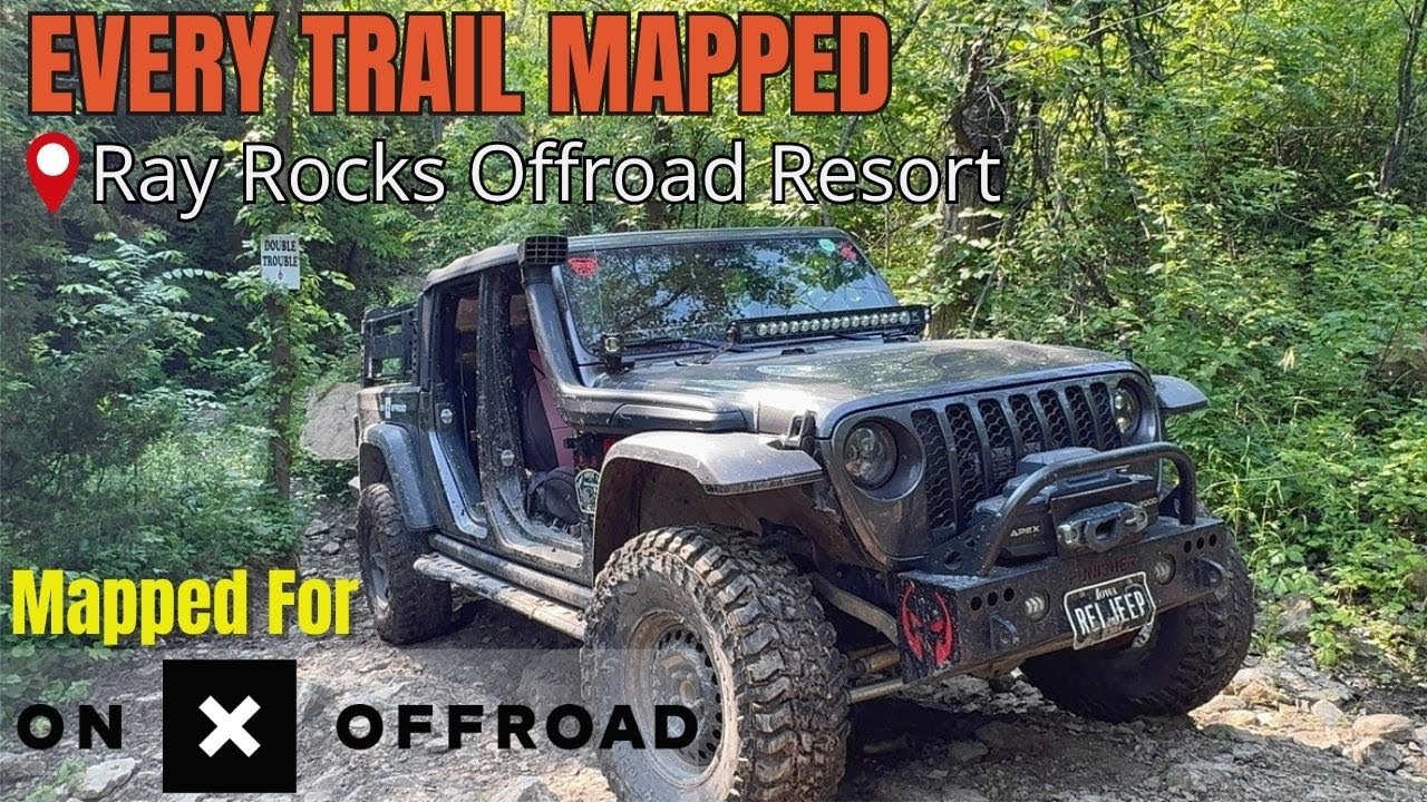 Полная карта трасс курорта Ray Rock Offroad (составлена ​​с помощью onX Offroad)