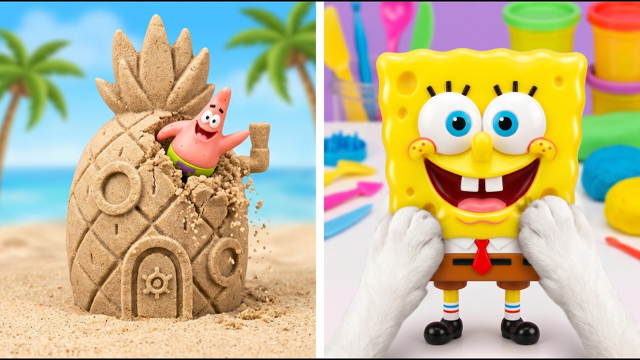 Bikini Bottom ASMR 🧽 Super Satisfying Fidgets with Your Favorite Characters