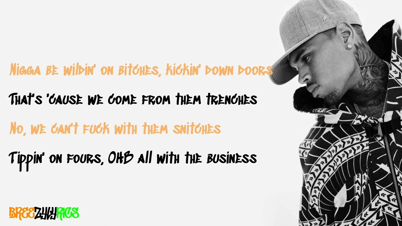 Chris Brown - Shut Down (feat. HoodyBaby, Young Lo, Young Blacc & Dee Cosey) [LYRIC VIDEO]