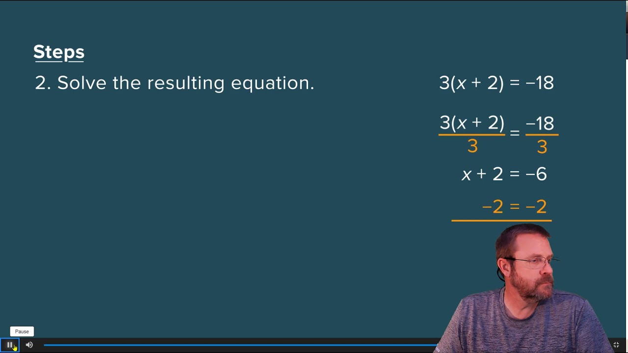 7-2 Write and Solve Two Step Equations p(x+q)=r (Part 1)