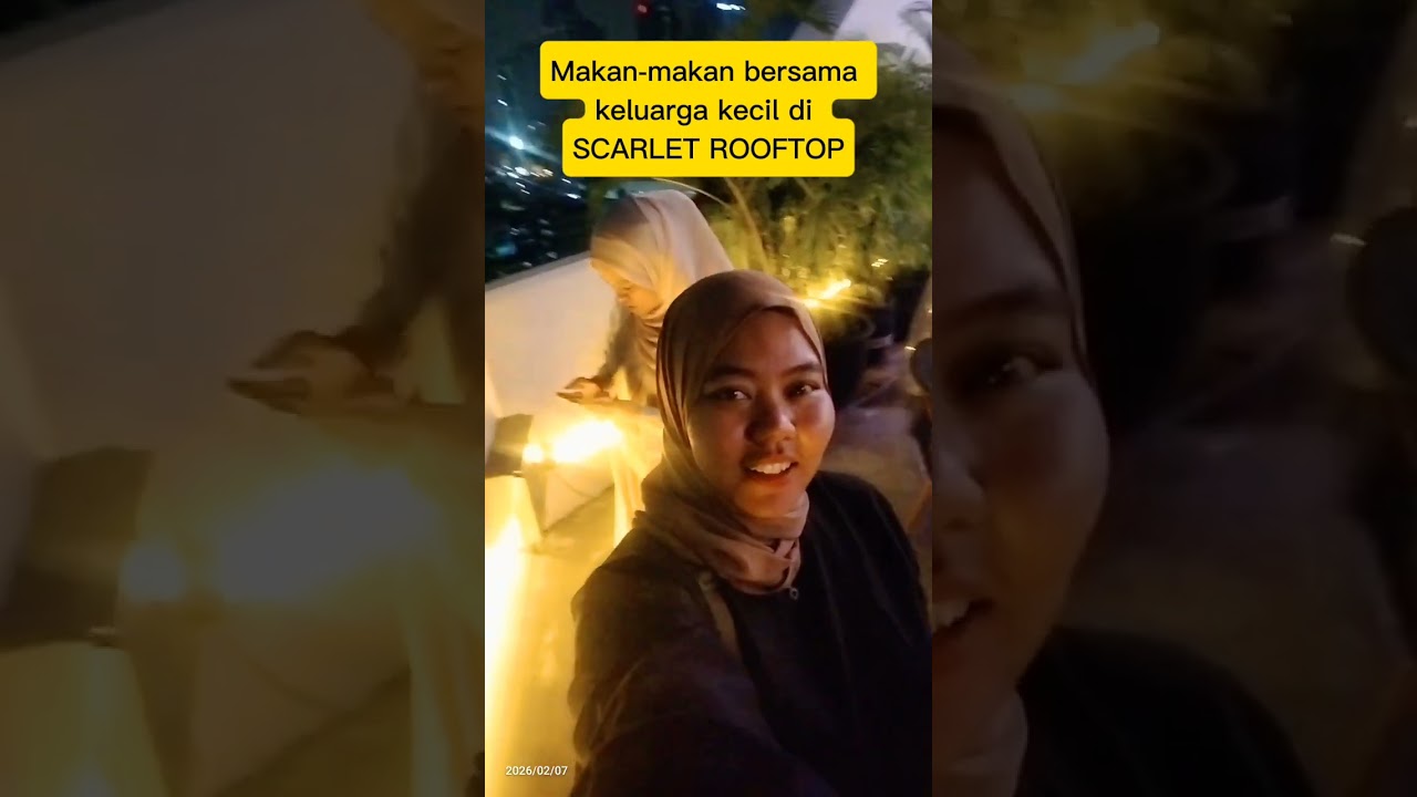 Makan malam bersama keluarga kecil di scarlet's rooftop KL