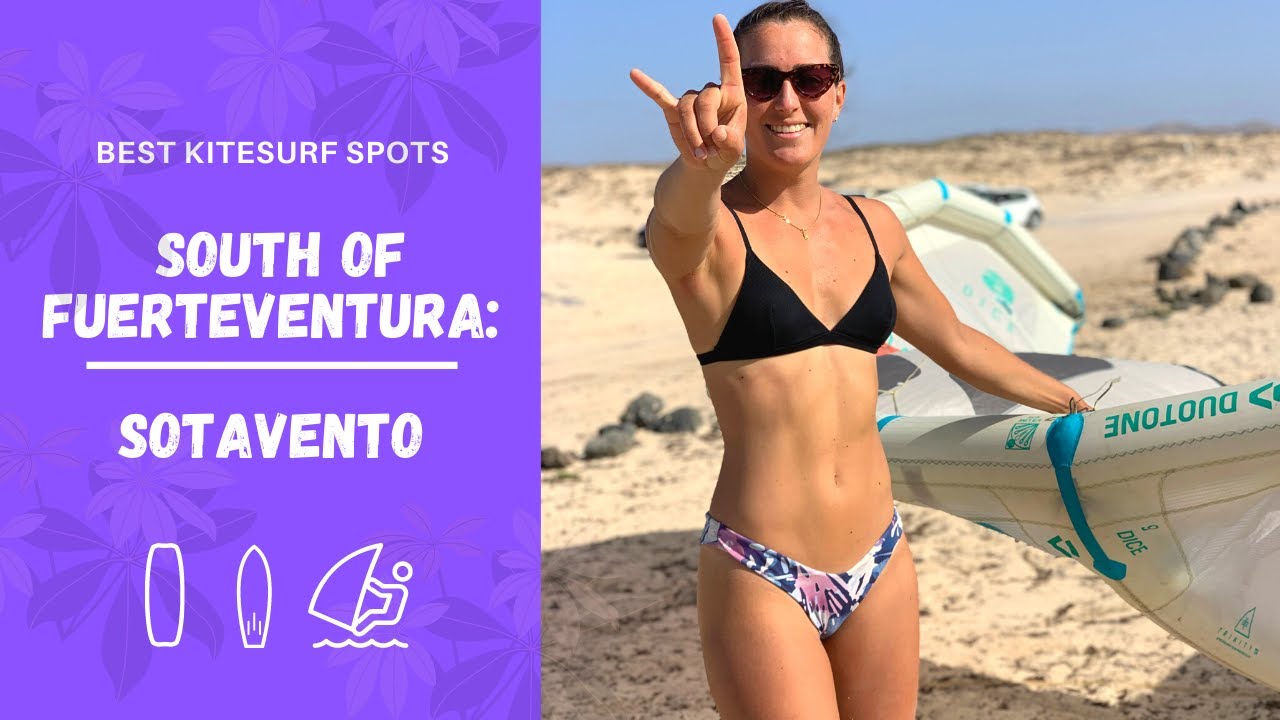 Top 4 kitesurf spots south of Fuerteventura: Sotavento