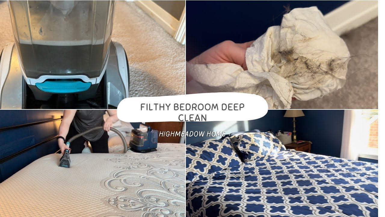 2025 Filthy Bedroom Clean/ Bedroom Reset 🛌