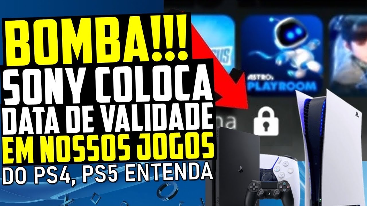 BOMBA! Sony COLOCA DATA De VALIDADE Nos NOSSOS JOGOS Do PS4 e PS5! CADEADO em JOGOS! ENTENDA VERDADE