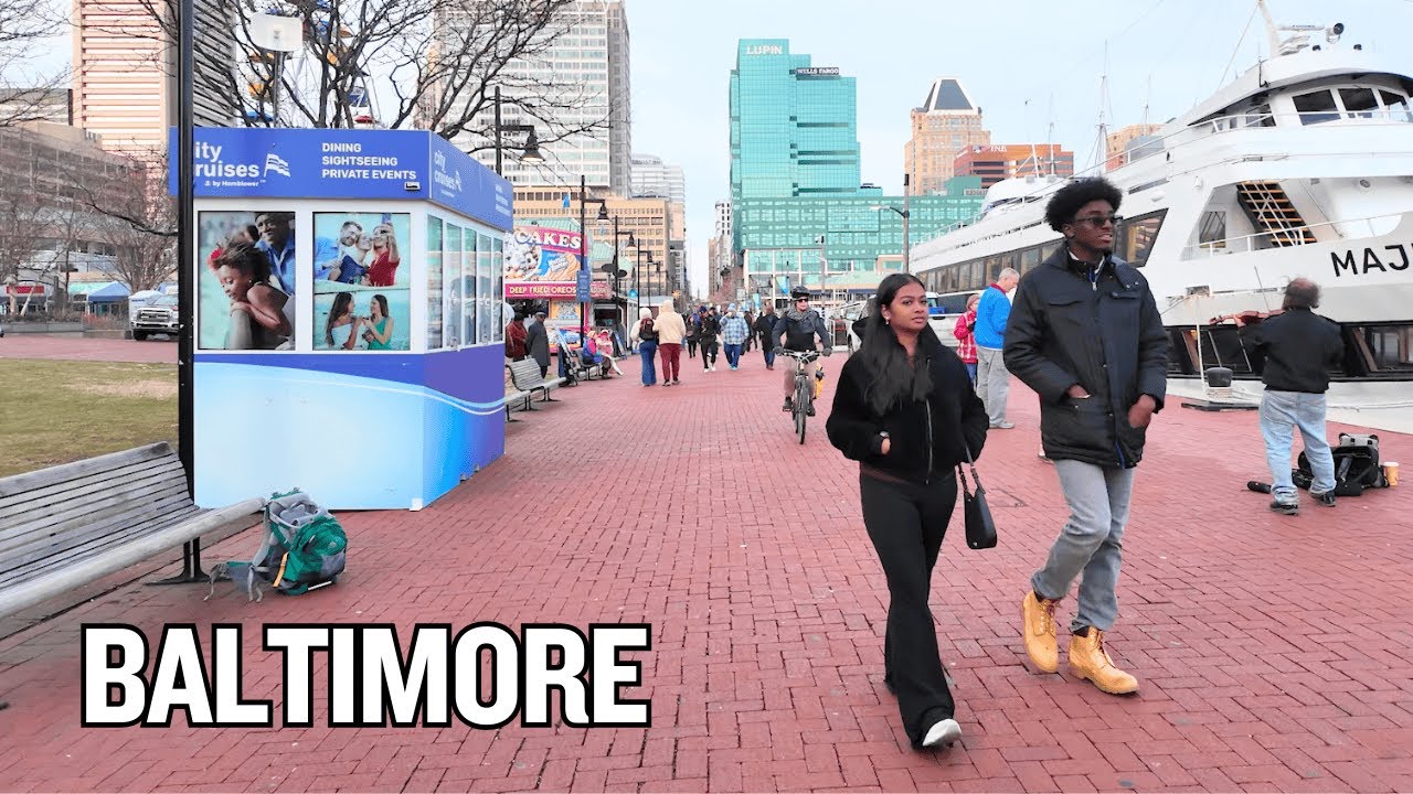 [4K] Baltimore City - Exploring Downtown Baltimore! A Walking Tour in Charm City!