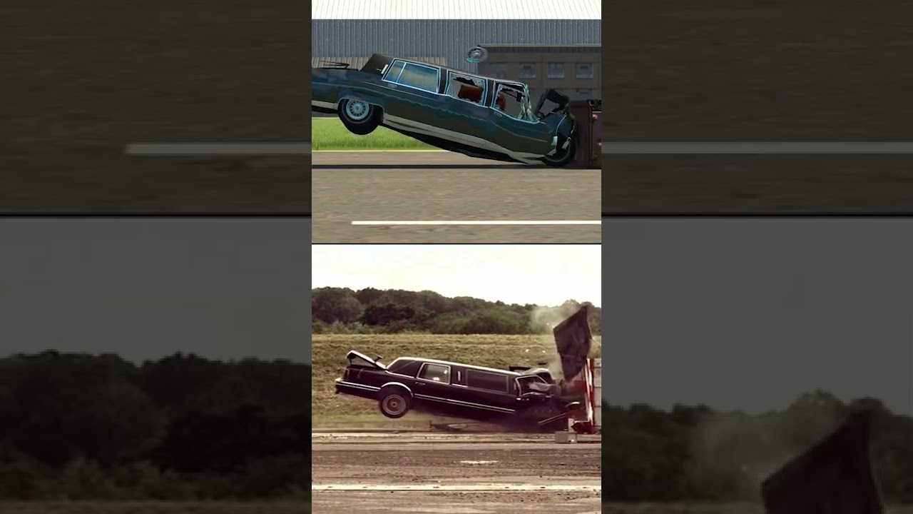 Real Life vs BeamNG - CRASHTEST DAMAGE COMPARISON Soft Body Physics 7