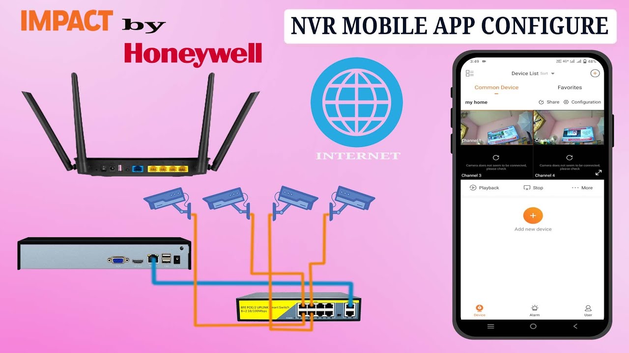 Honeywell impact NVR IH-VIEW mobile app P2P configuration Part 4