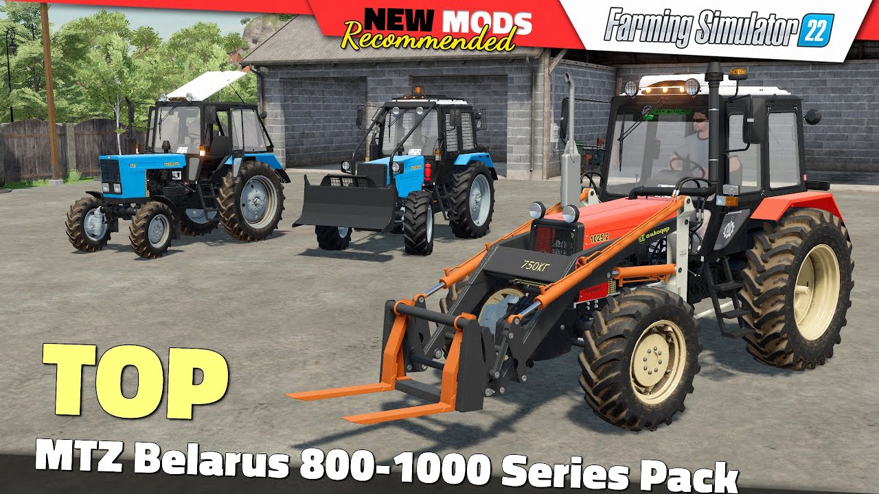 FS22 | MTZ Belarus 800-1000 Series Pack - Farming Simulator 22 New Mods Review 2K60