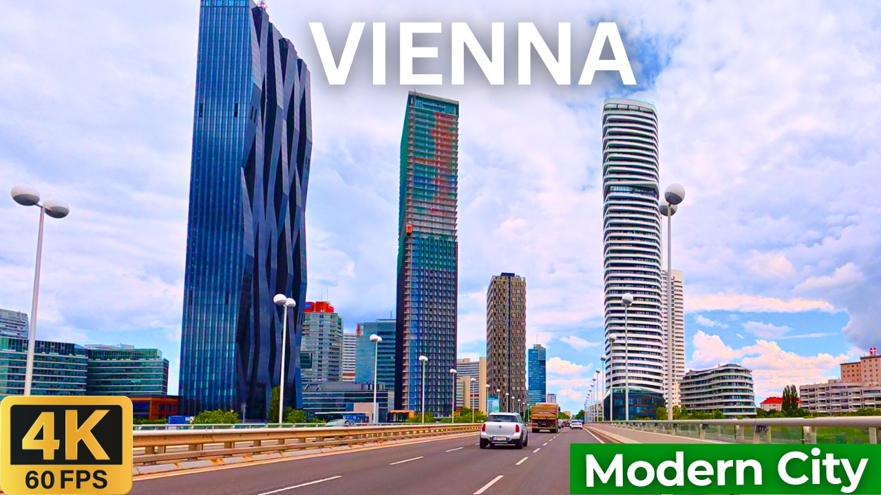 WIEDEŃ (Wien) Austria 🇦🇹 | Wycieczka po nowoczesnym mieście w rozdzielczości 4K 🚗