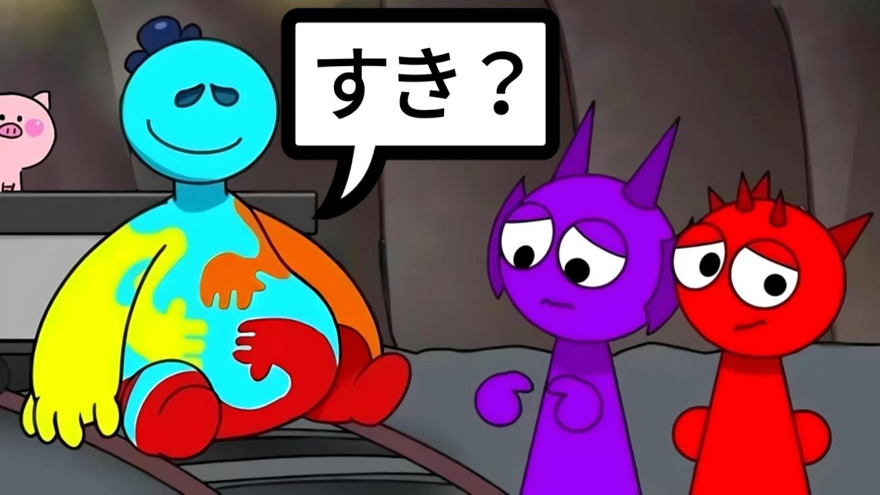 スプランキーがポピプレのキャラに出会うアニメをみてみた