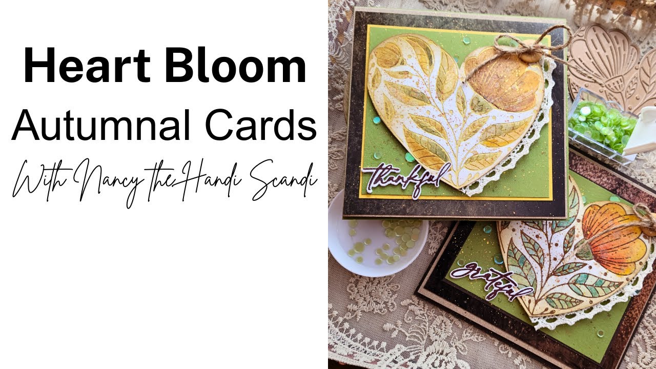 Heart Bloom Autumnal Cards